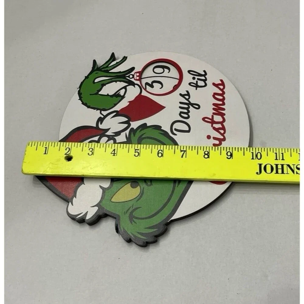 Grinch Days Til Christmas Countdown Sign New Without Tags